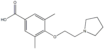 3,5-dimethyl-4-[2-(pyrrolidin-1-yl)ethoxy]benzoic acid 구조식 이미지