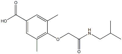 3,5-dimethyl-4-{[(2-methylpropyl)carbamoyl]methoxy}benzoic acid 구조식 이미지