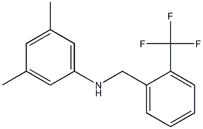 3,5-dimethyl-N-{[2-(trifluoromethyl)phenyl]methyl}aniline Structure