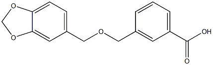 3-[(1,3-benzodioxol-5-ylmethoxy)methyl]benzoic acid 구조식 이미지