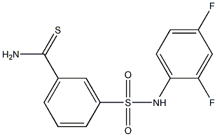 3-[(2,4-difluorophenyl)sulfamoyl]benzene-1-carbothioamide 구조식 이미지