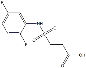 3-[(2,5-difluorophenyl)sulfamoyl]propanoic acid 구조식 이미지