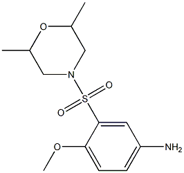 3-[(2,6-dimethylmorpholine-4-)sulfonyl]-4-methoxyaniline Structure