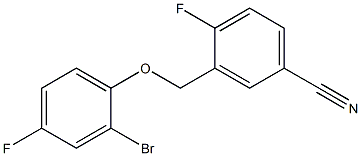 3-[(2-bromo-4-fluorophenoxy)methyl]-4-fluorobenzonitrile Structure