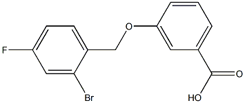 3-[(2-bromo-4-fluorophenyl)methoxy]benzoic acid 구조식 이미지