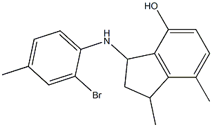 3-[(2-bromo-4-methylphenyl)amino]-1,7-dimethyl-2,3-dihydro-1H-inden-4-ol Structure