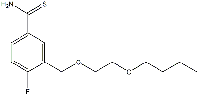 3-[(2-butoxyethoxy)methyl]-4-fluorobenzene-1-carbothioamide Structure