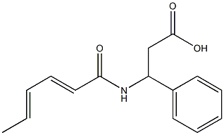 3-[(2E,4E)-hexa-2,4-dienoylamino]-3-phenylpropanoic acid Structure