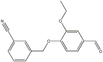 3-[(2-ethoxy-4-formylphenoxy)methyl]benzonitrile 구조식 이미지