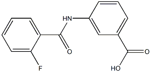 3-[(2-fluorobenzoyl)amino]benzoic acid 구조식 이미지