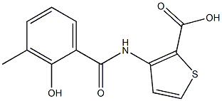 3-[(2-hydroxy-3-methylbenzene)amido]thiophene-2-carboxylic acid 구조식 이미지