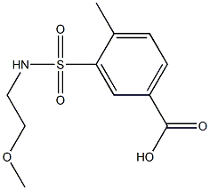 3-[(2-methoxyethyl)sulfamoyl]-4-methylbenzoic acid Structure