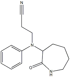 3-[(2-oxoazepan-3-yl)(phenyl)amino]propanenitrile 구조식 이미지