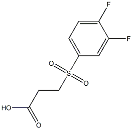 3-[(3,4-difluorophenyl)sulfonyl]propanoic acid Structure