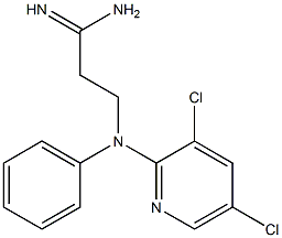 3-[(3,5-dichloropyridin-2-yl)(phenyl)amino]propanimidamide 구조식 이미지