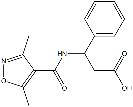 3-[(3,5-dimethyl-1,2-oxazol-4-yl)formamido]-3-phenylpropanoic acid 구조식 이미지