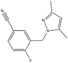 3-[(3,5-dimethyl-1H-pyrazol-1-yl)methyl]-4-fluorobenzonitrile Structure