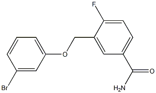 3-[(3-bromophenoxy)methyl]-4-fluorobenzamide 구조식 이미지