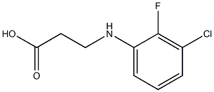 3-[(3-chloro-2-fluorophenyl)amino]propanoic acid 구조식 이미지