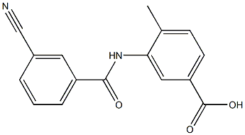 3-[(3-cyanobenzene)amido]-4-methylbenzoic acid 구조식 이미지