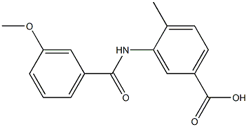 3-[(3-methoxybenzoyl)amino]-4-methylbenzoic acid 구조식 이미지