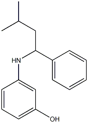 3-[(3-methyl-1-phenylbutyl)amino]phenol Structure