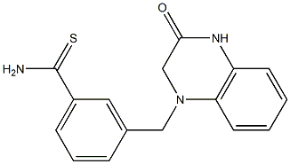 3-[(3-oxo-1,2,3,4-tetrahydroquinoxalin-1-yl)methyl]benzene-1-carbothioamide 구조식 이미지