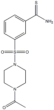 3-[(4-acetylpiperazine-1-)sulfonyl]benzene-1-carbothioamide Structure