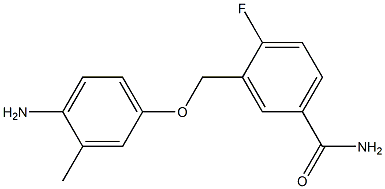 3-[(4-amino-3-methylphenoxy)methyl]-4-fluorobenzamide 구조식 이미지