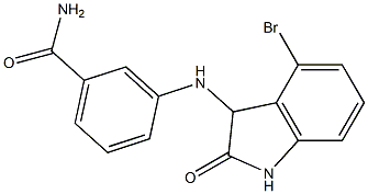 3-[(4-bromo-2-oxo-2,3-dihydro-1H-indol-3-yl)amino]benzamide Structure