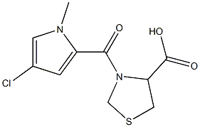 3-[(4-chloro-1-methyl-1H-pyrrol-2-yl)carbonyl]-1,3-thiazolidine-4-carboxylic acid Structure