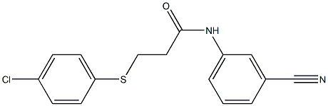 3-[(4-chlorophenyl)sulfanyl]-N-(3-cyanophenyl)propanamide 구조식 이미지