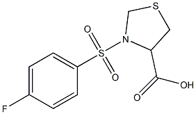 3-[(4-fluorophenyl)sulfonyl]-1,3-thiazolidine-4-carboxylic acid 구조식 이미지