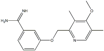 3-[(4-methoxy-3,5-dimethylpyridin-2-yl)methoxy]benzene-1-carboximidamide 구조식 이미지