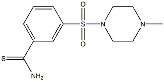 3-[(4-methylpiperazin-1-yl)sulfonyl]benzenecarbothioamide Structure