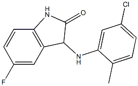 3-[(5-chloro-2-methylphenyl)amino]-5-fluoro-2,3-dihydro-1H-indol-2-one Structure
