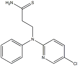 3-[(5-chloropyridin-2-yl)(phenyl)amino]propanethioamide 구조식 이미지