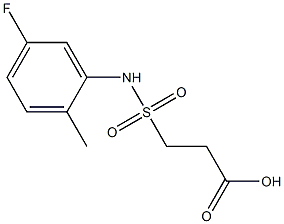 3-[(5-fluoro-2-methylphenyl)sulfamoyl]propanoic acid 구조식 이미지