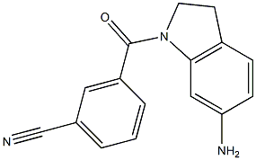 3-[(6-amino-2,3-dihydro-1H-indol-1-yl)carbonyl]benzonitrile 구조식 이미지