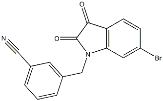 3-[(6-bromo-2,3-dioxo-2,3-dihydro-1H-indol-1-yl)methyl]benzonitrile Structure