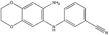 3-[(7-amino-2,3-dihydro-1,4-benzodioxin-6-yl)amino]benzonitrile 구조식 이미지