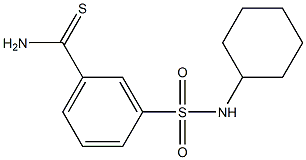 3-[(cyclohexylamino)sulfonyl]benzenecarbothioamide Structure