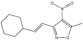 3-[(E)-2-cyclohexylvinyl]-5-methyl-4-nitroisoxazole 구조식 이미지