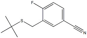 3-[(tert-butylsulfanyl)methyl]-4-fluorobenzonitrile Structure