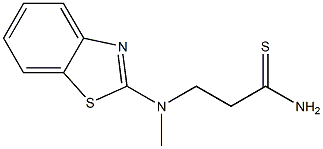3-[1,3-benzothiazol-2-yl(methyl)amino]propanethioamide Structure