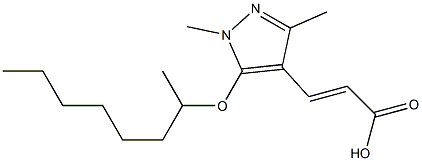3-[1,3-dimethyl-5-(octan-2-yloxy)-1H-pyrazol-4-yl]prop-2-enoic acid Structure