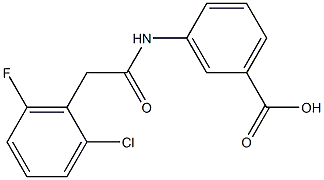 3-[2-(2-chloro-6-fluorophenyl)acetamido]benzoic acid 구조식 이미지