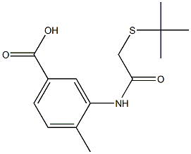 3-[2-(tert-butylsulfanyl)acetamido]-4-methylbenzoic acid 구조식 이미지