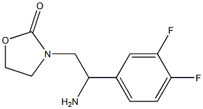 3-[2-amino-2-(3,4-difluorophenyl)ethyl]-1,3-oxazolidin-2-one Structure