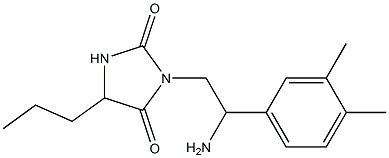 3-[2-amino-2-(3,4-dimethylphenyl)ethyl]-5-propylimidazolidine-2,4-dione 구조식 이미지